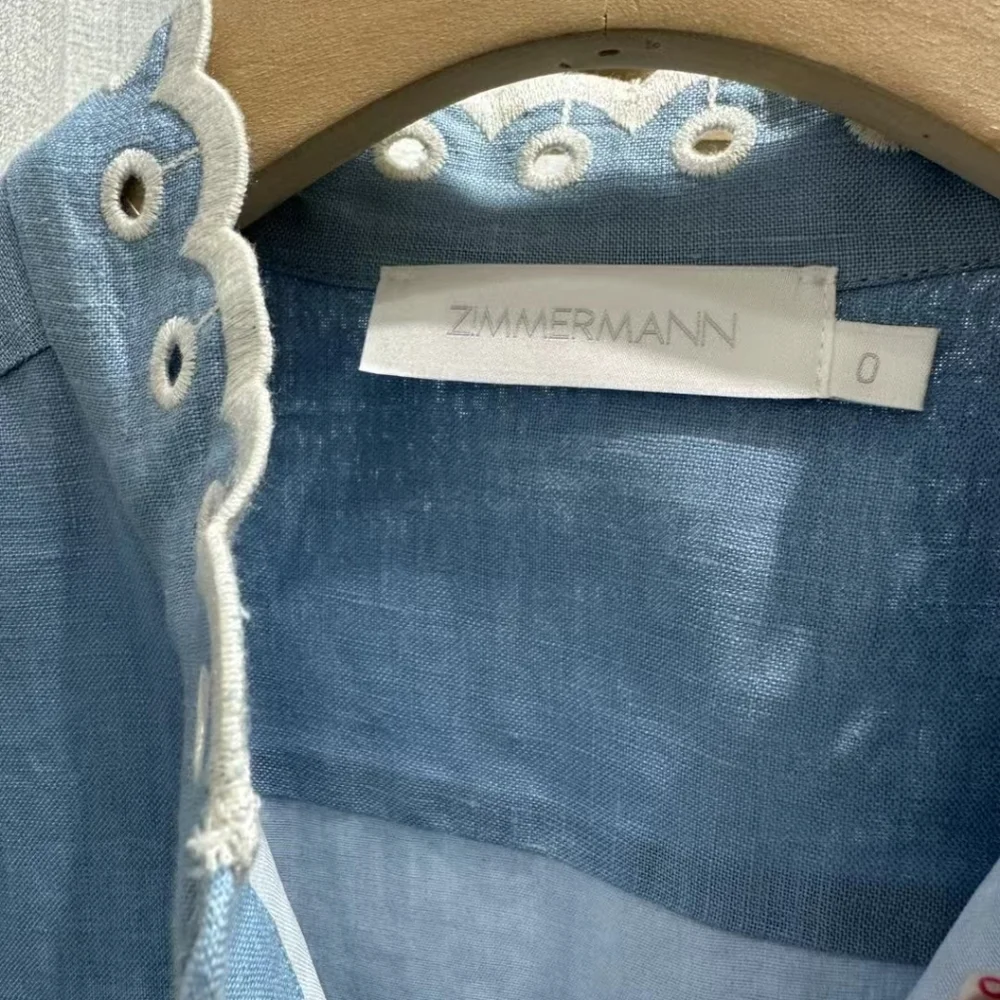 Zimmermann Blue and White Junie shirt and shorts - Picture 4 of 8